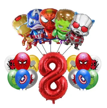 Decorazioni per compleanno Avengers - Palloncino a forma di numero 8