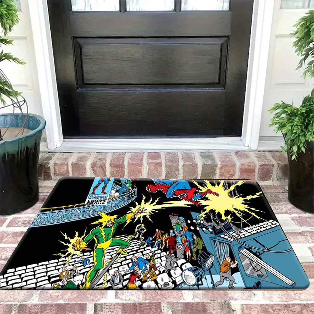 Tappeto Marvel Avengers - Design mosaico fumetti multicolore