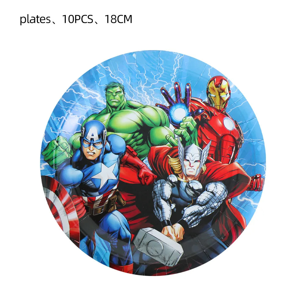 Decorazioni per compleanno Avengers - Piatti da 7pollici x10