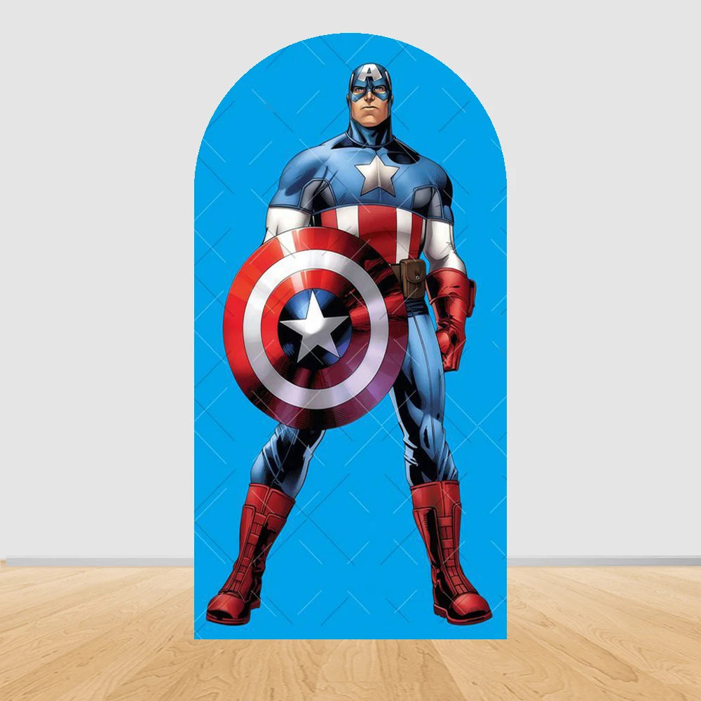 Sfondo per arco decorativo Avengers Captain America - Sfondo blu uniforme