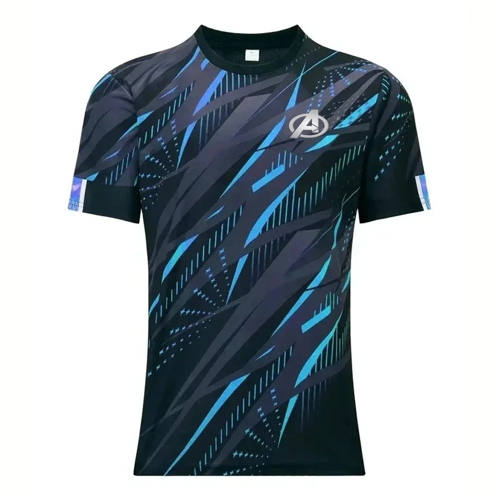 Maglia sportiva Avengers da uomo - Asciugatura rapida, rosa e nera