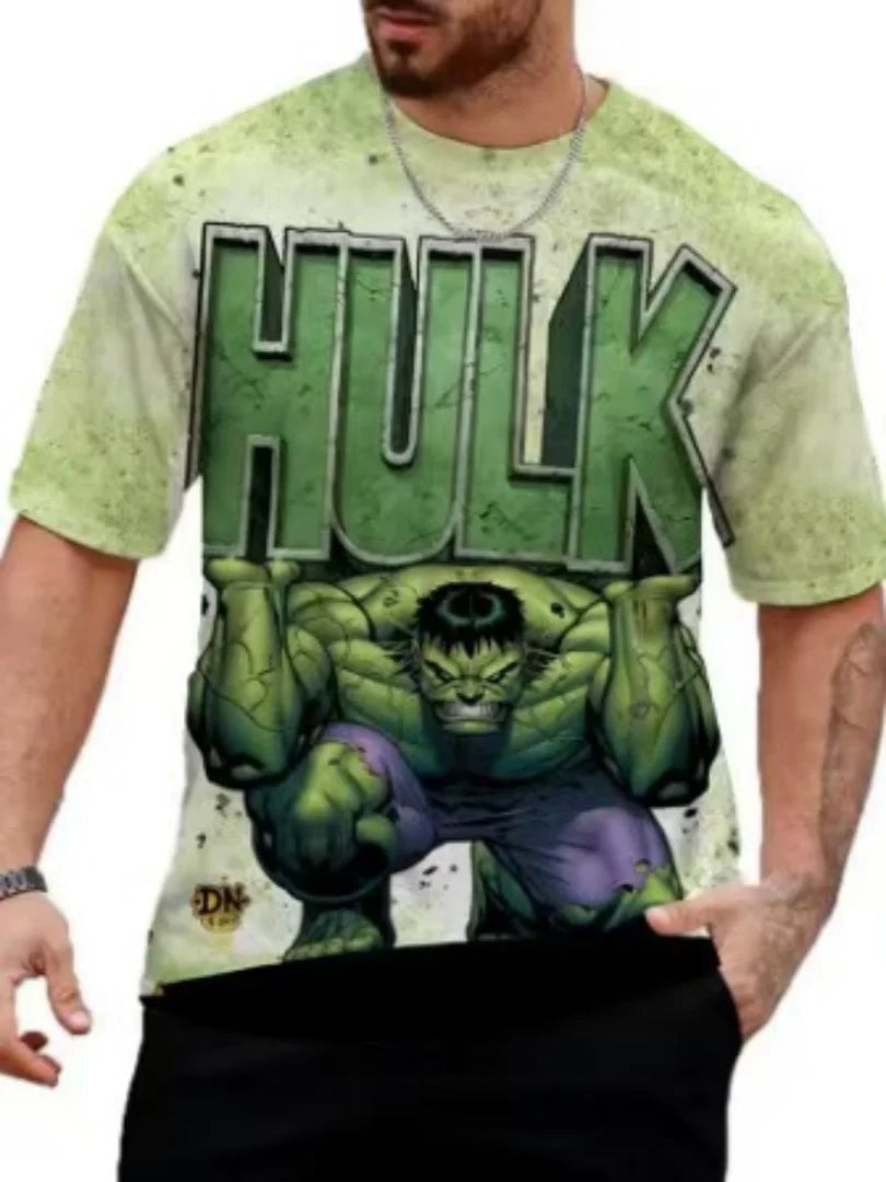 T-shirt da uomo 3D Hulk - Logo HULK gigante dei fumetti