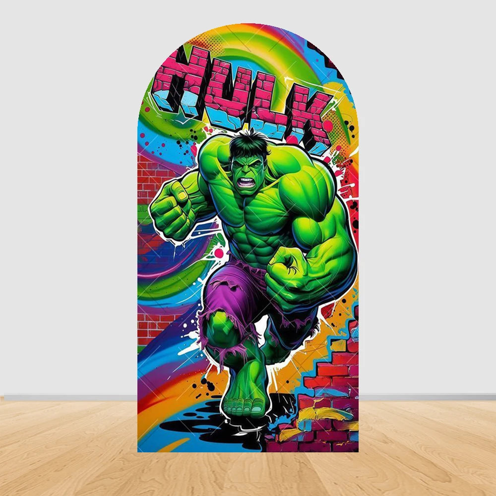 Fondale per arco da festa Avengers Hulk - Graffiti urbani