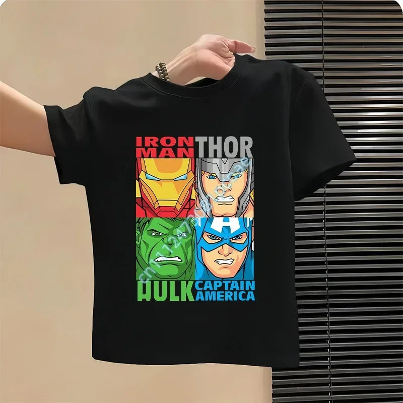 T-shirt per bambini Avengers - Design Hulk Thor Nera