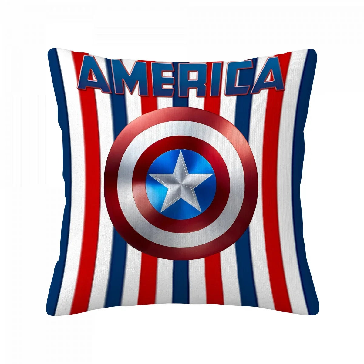 Fodera per cuscino Captain America - Scudo a strisce