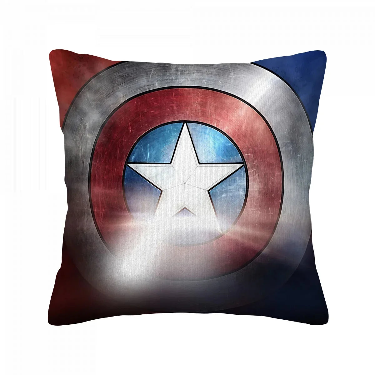 Fodera per cuscino Captain America - Scudo con effetto metallico