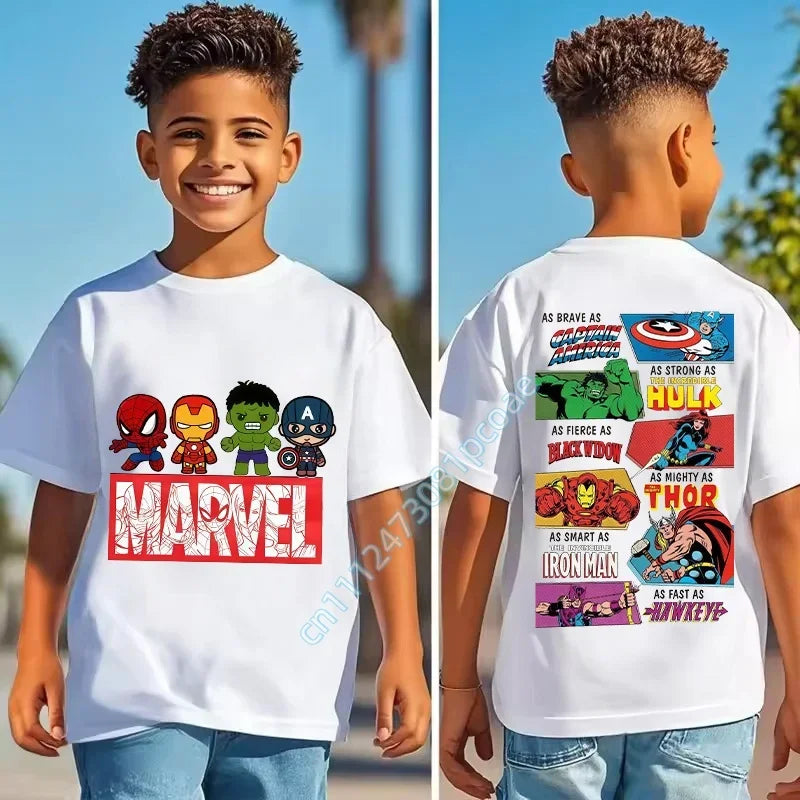 T-shirt Marvel per bambini - Coraggioso come Captain America, attributi da eroe