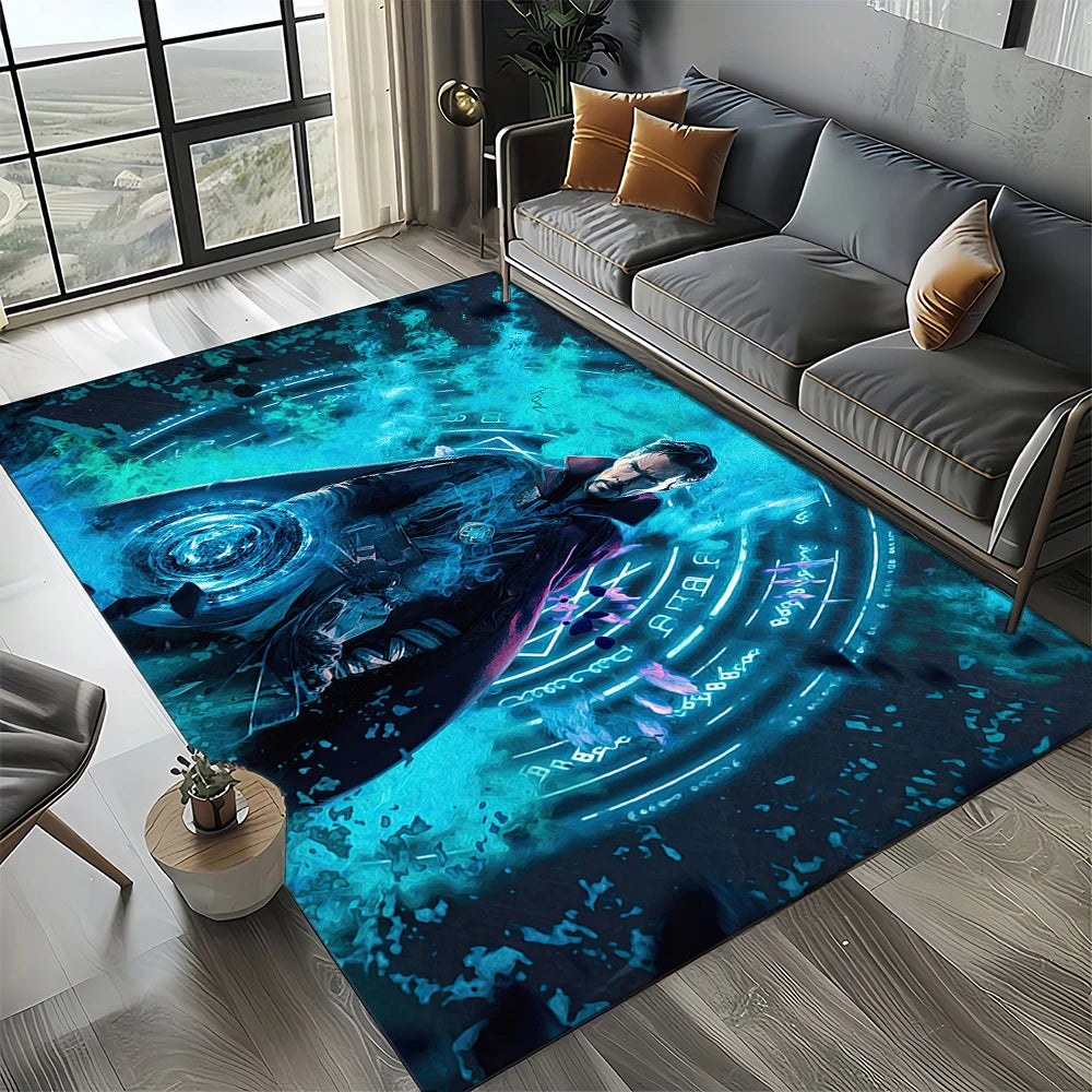 Tappeto Avengers 3D - Design Sagoma Blu Ciano