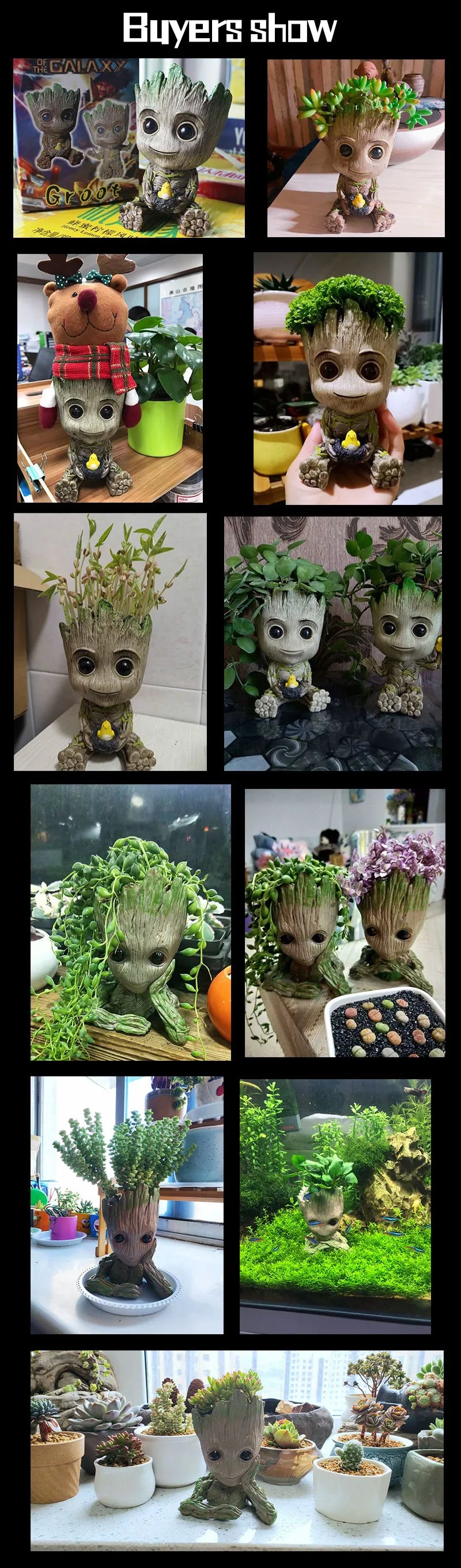 Portapiante Baby Groot - Portamatite multi-posizione con funzione contenitore