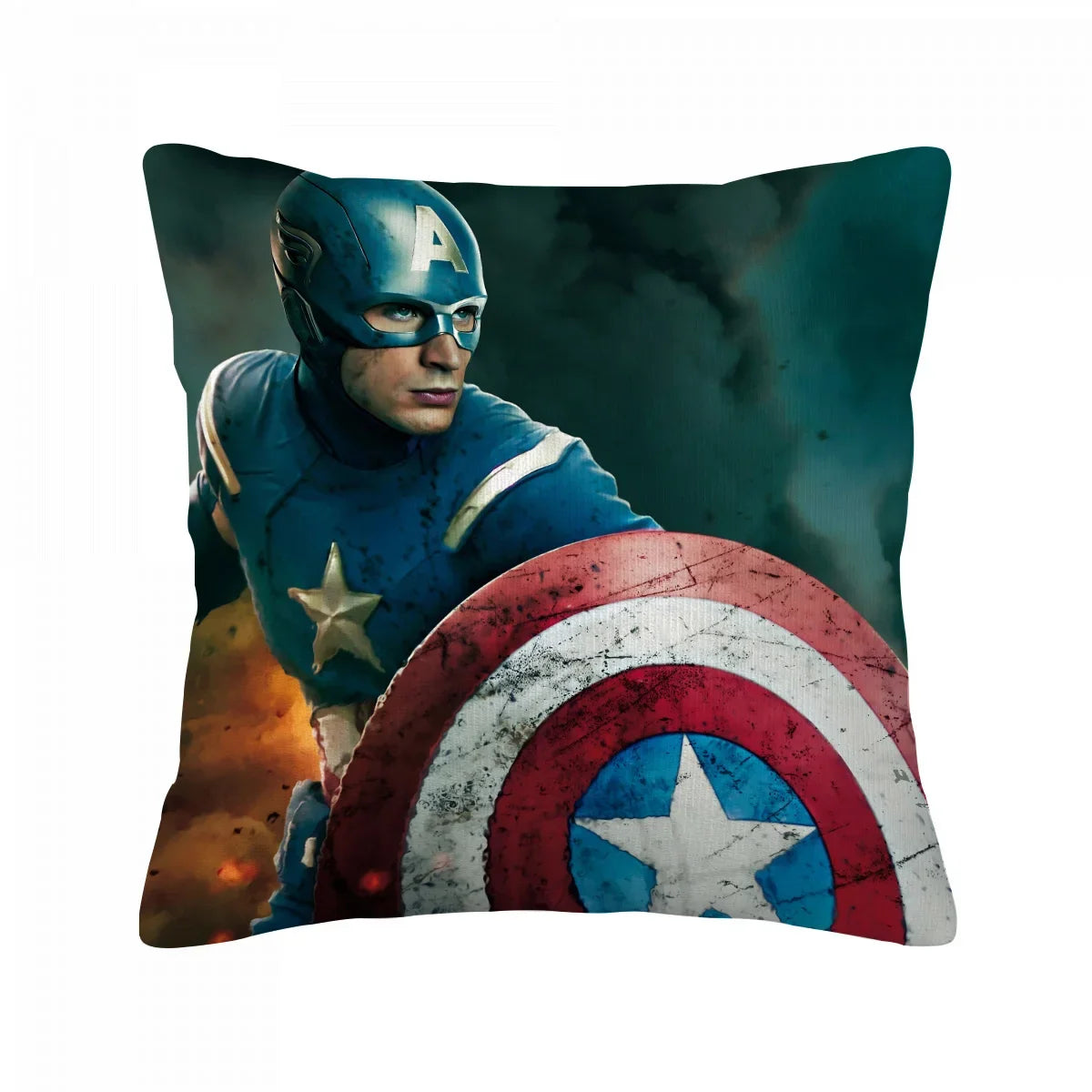 Fodera per cuscino Captain America - Scudo con esplosione