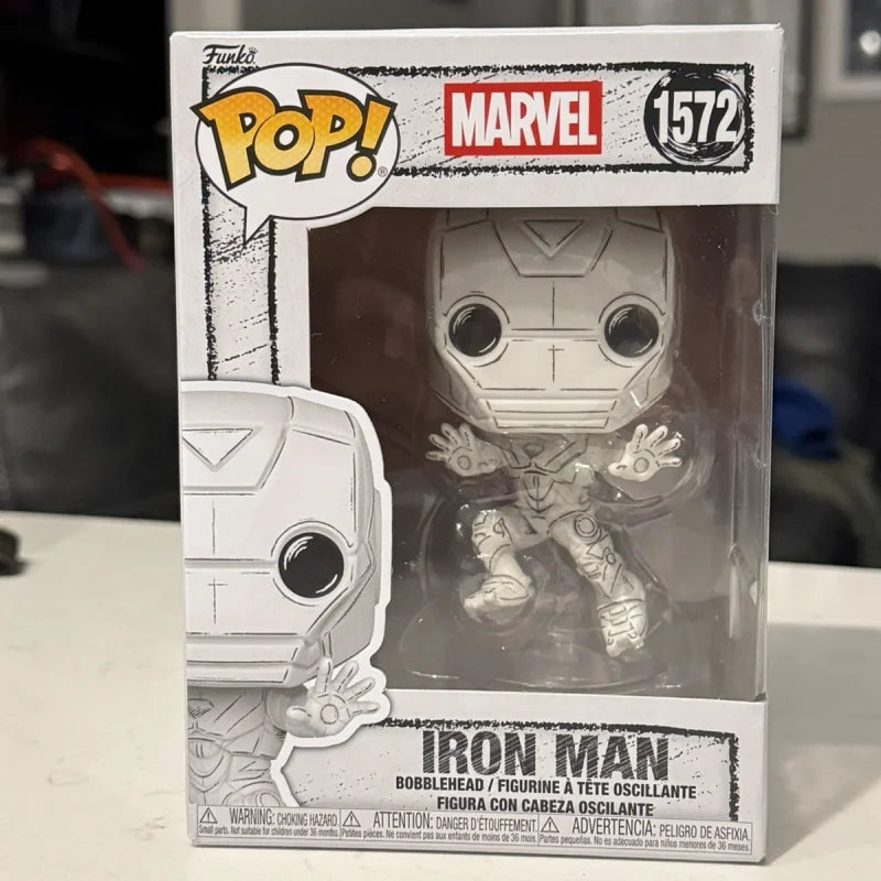Statuetta Funko Pop Avengers Iron Man - Schizzo bianco #1572