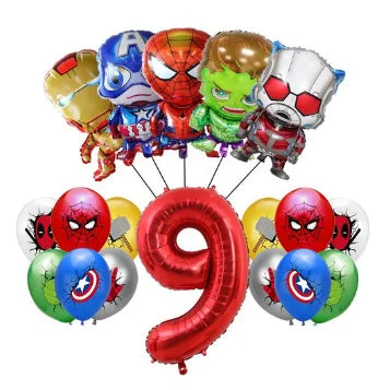 Decorazioni per compleanno Avengers - Palloncino a forma di numero 9