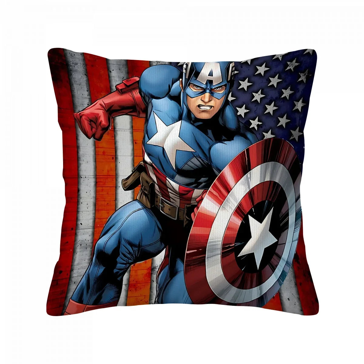 Fodera per cuscino Captain America - Sfondo con bandiera americana