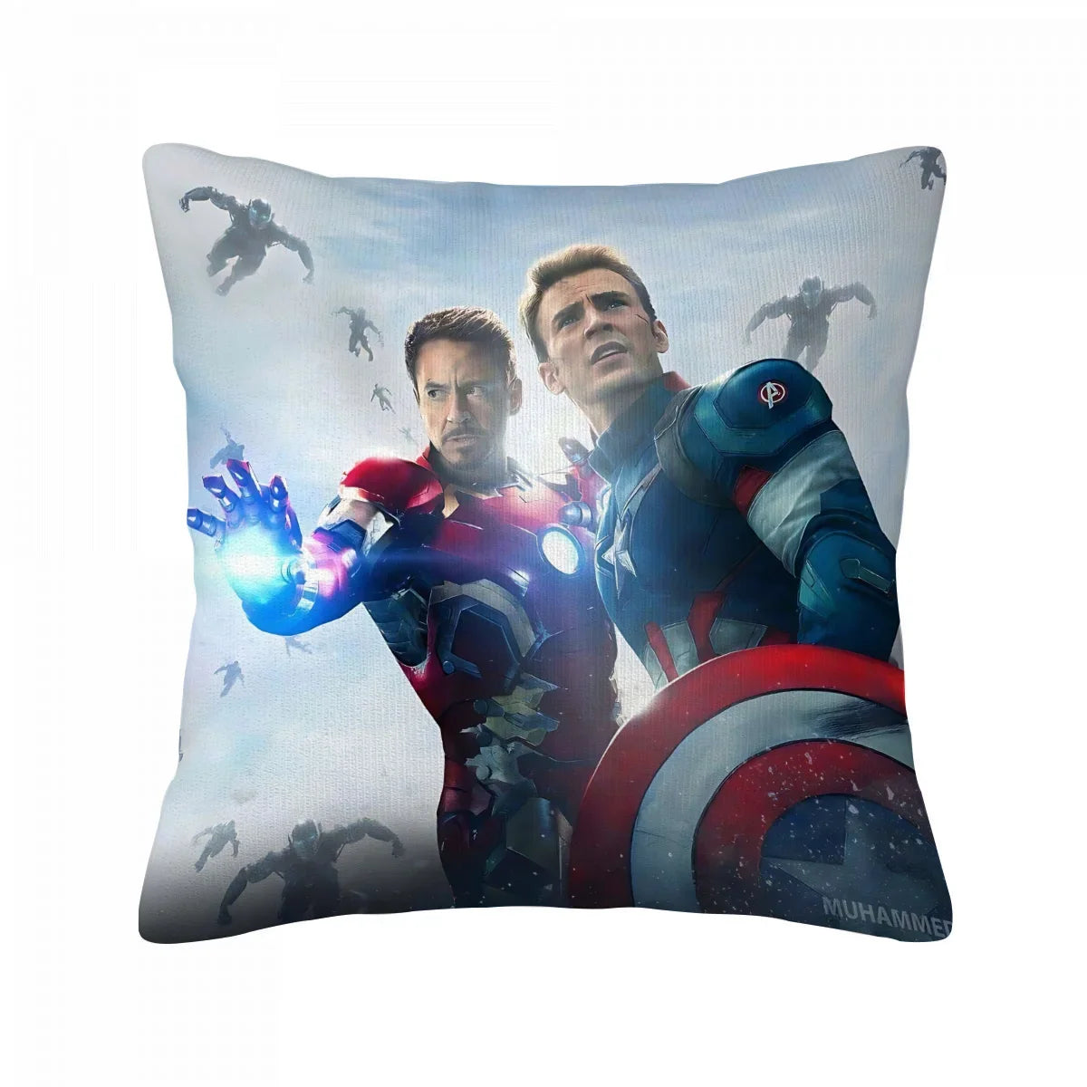 Fodera per cuscino gruppo Avengers - Iron Man e Captain America