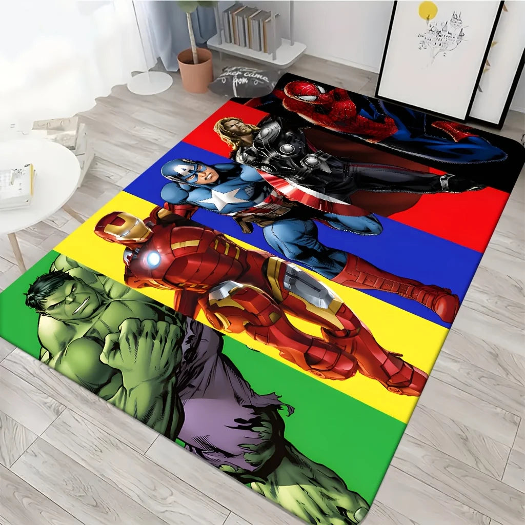Tappeto Avengers gruppo di eroi - Bande colorate