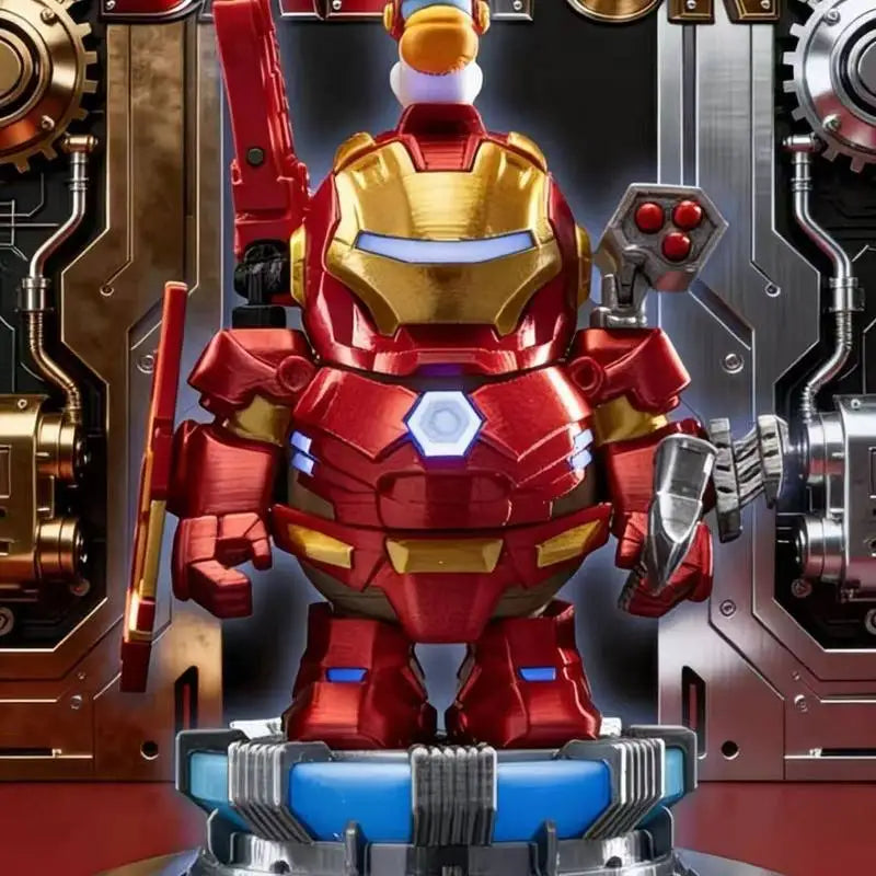 Statuetta Capibara Iron Man - Armatura Rossa e Oro