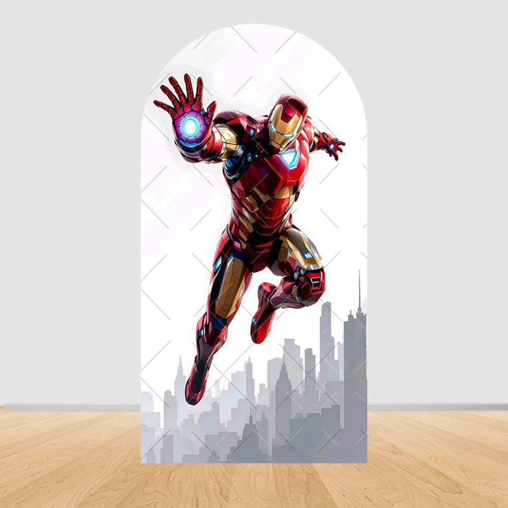 Fondale per arco da festa Avengers Iron Man - Volo con palmo teso
