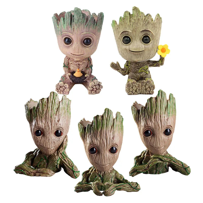 Pot à Plantes Baby Groot - Porte-Crayons Multi-Poses Rangement