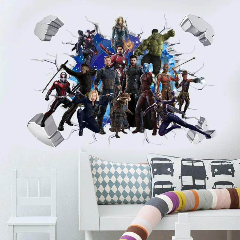 Sticker Mural Avengers Captain America - Décoration 3D Chambre Enfant