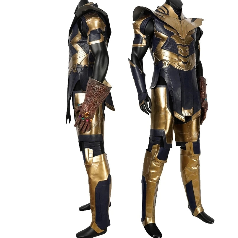 Déguisement Thanos - Armure Endgame Bleu Marine et Or Sans Bottes