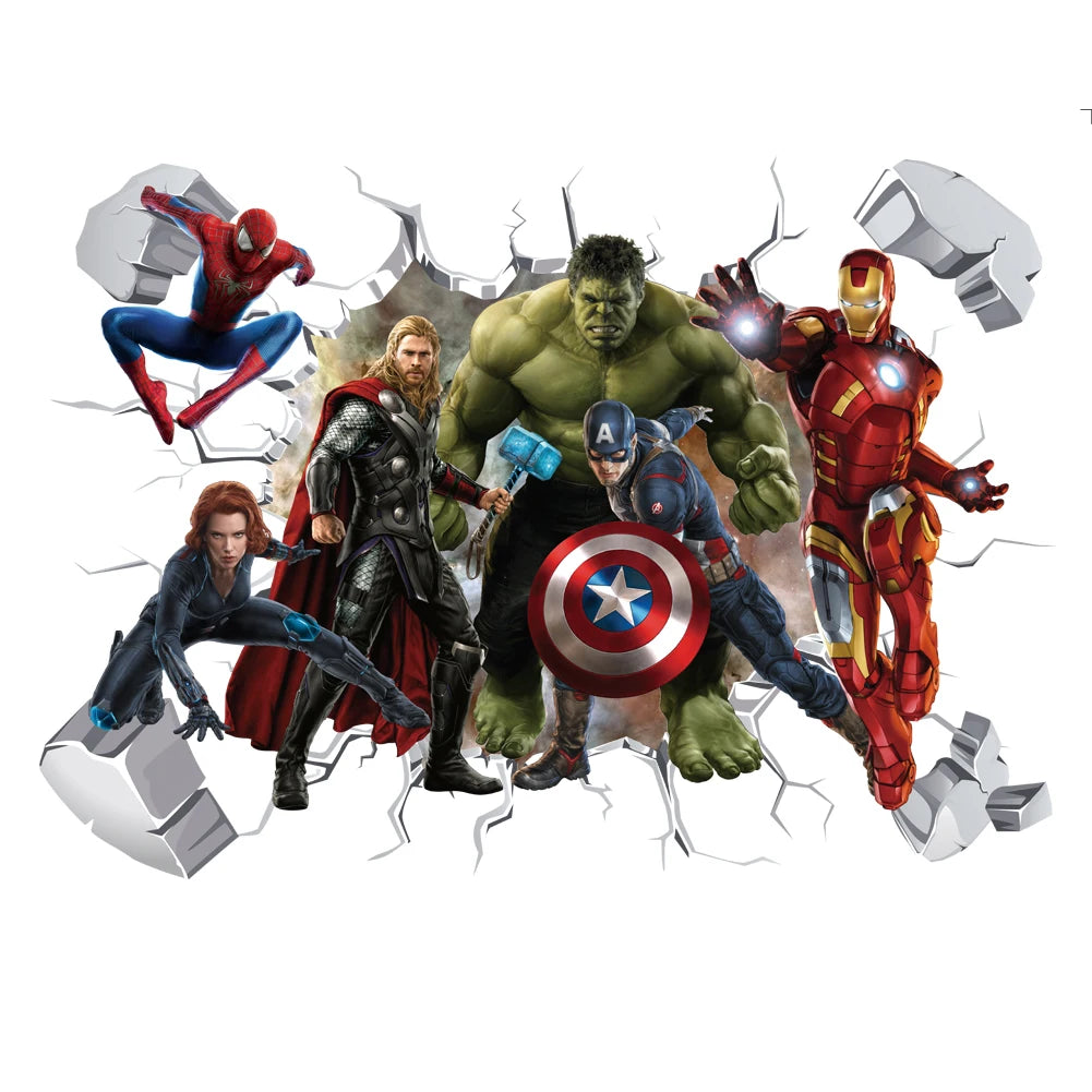 Sticker Mural Avengers Captain America - Décoration 3D Chambre Enfant