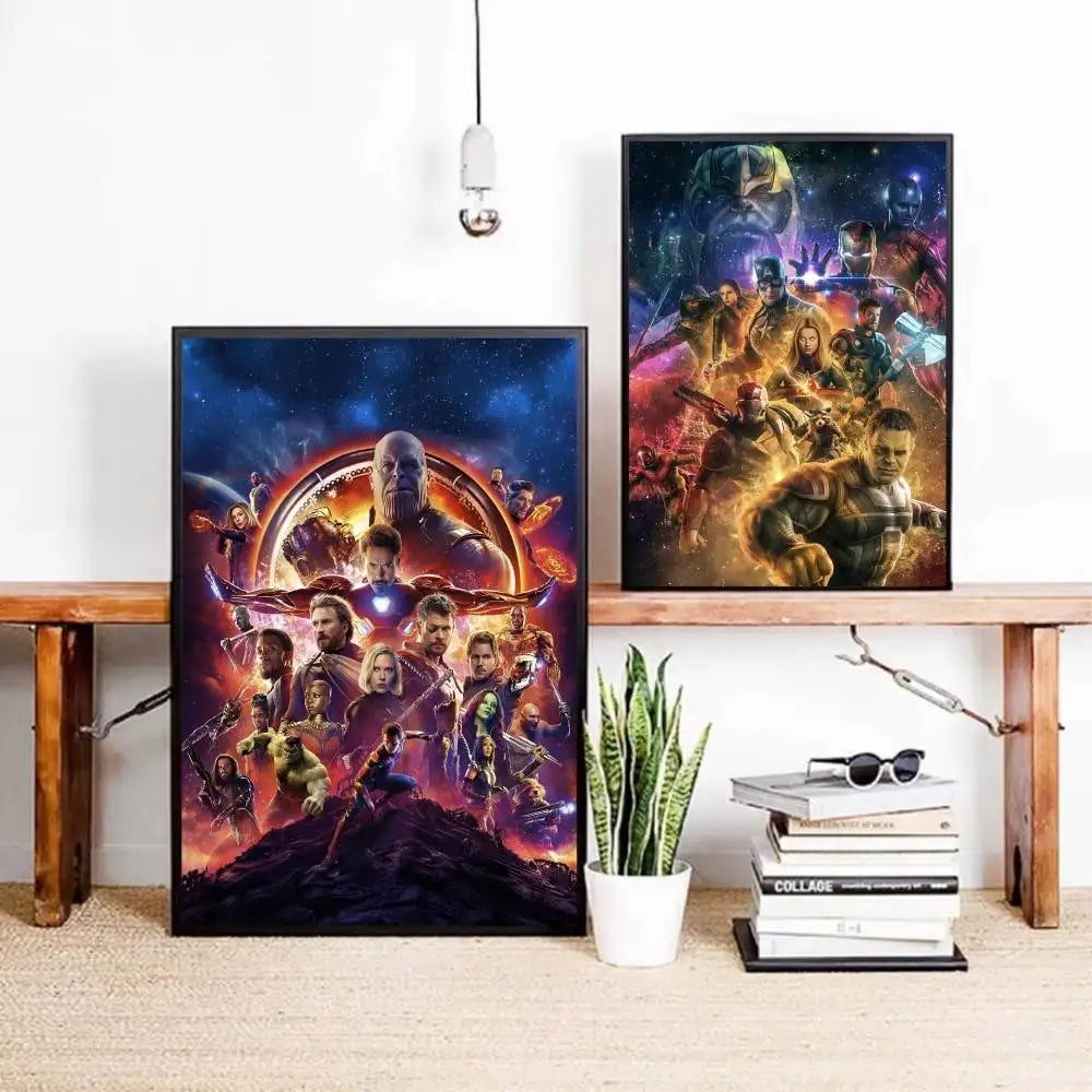 Affiche Avengers Infinity War - Design Contraste Blanc Noir