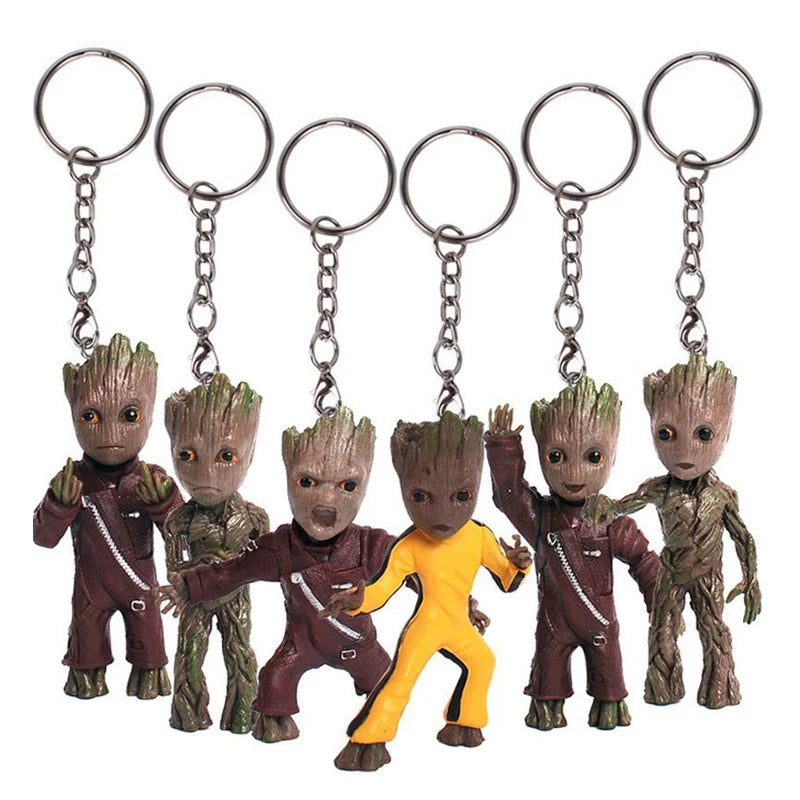 Porte-Clés Baby Groot Figurine 3D - Costumes Variés Collection