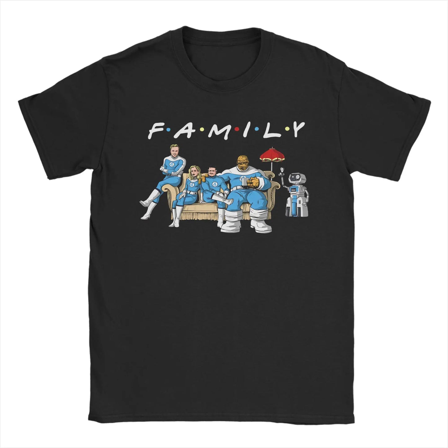 T-Shirt The Fantastic 4 First Steps - Poster Rétro Bleu Unisexe