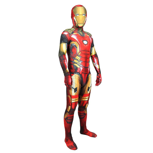 Déguisement Iron Man Jarvis Adulte - Combinaison avec Casque Lumineux Amovible