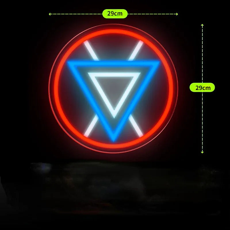 Néon LED Avengers Iron Man - Réacteur Triangulaire