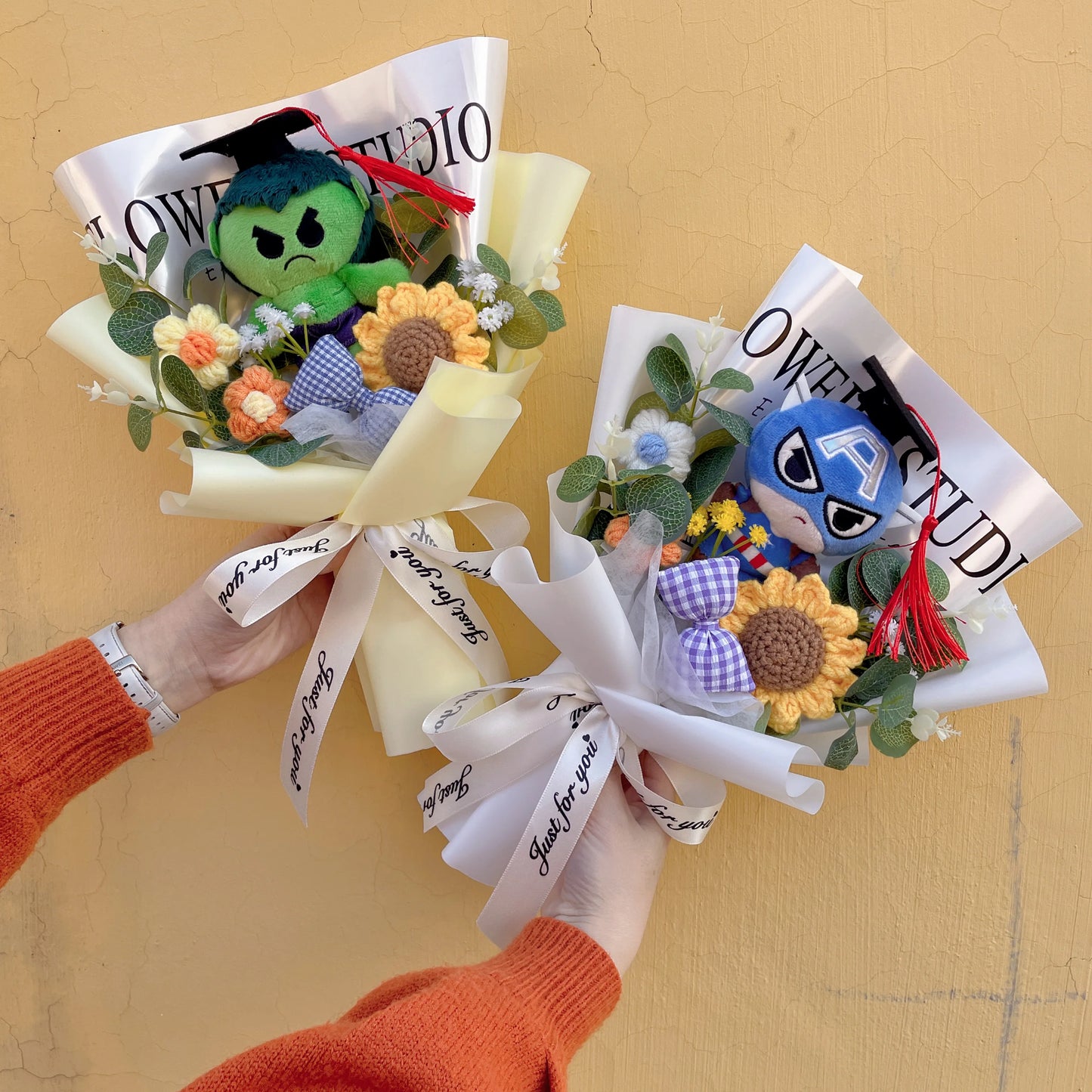 Bouquet Avengers Spider-Man - Peluche Cadeau Fait Main
