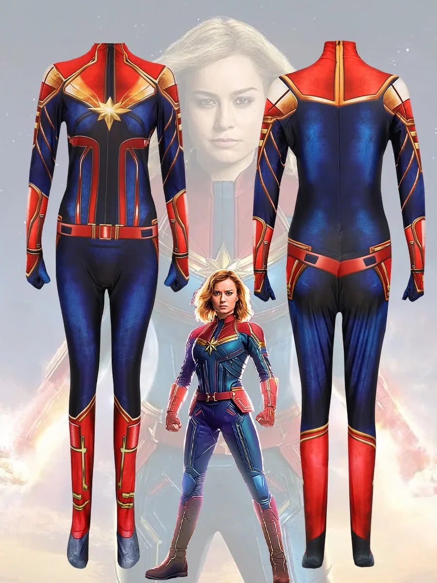 Combinaison Cosplay Captain Marvel - Carol Danvers Variante 2