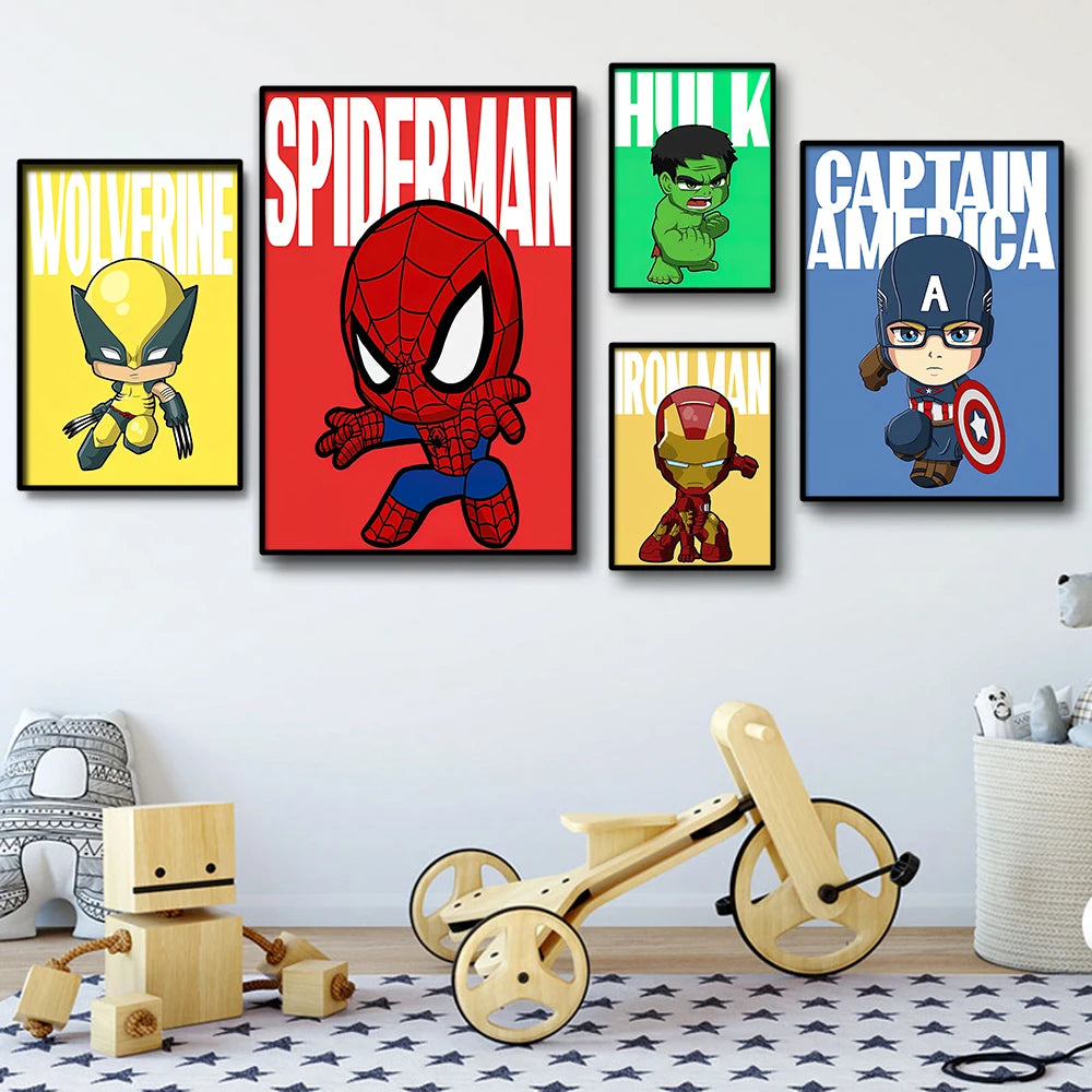 Poster Avengers Joker - Style Lego Fond Vert