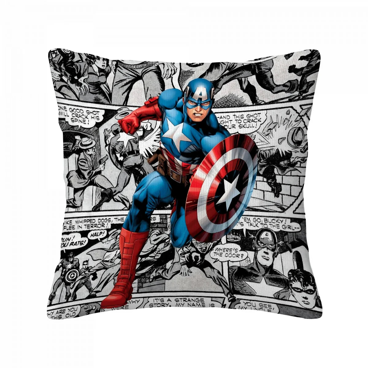 Housse de Coussin Captain America - Genou à Terre Éclairs