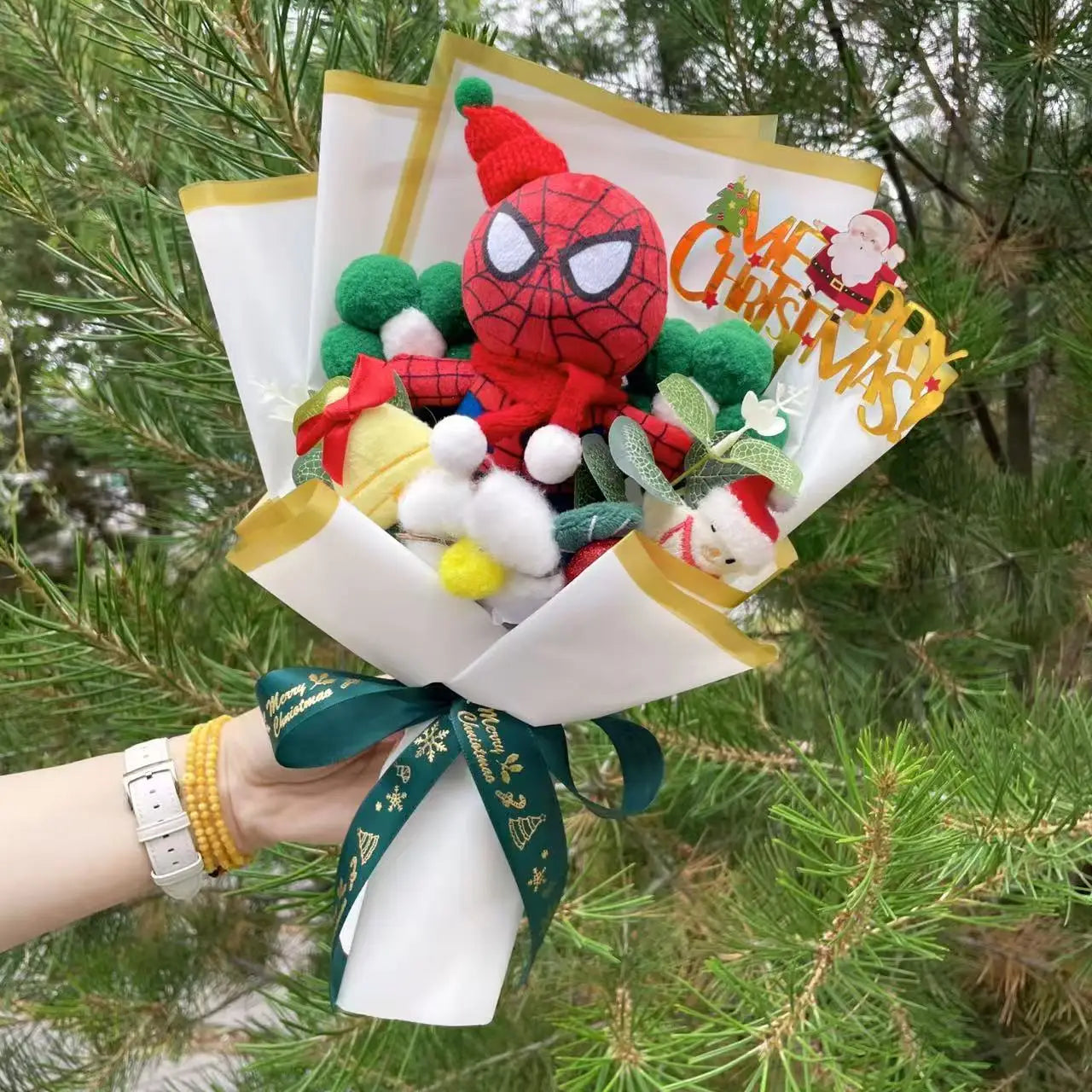 Bouquet Avengers Spider-Man - Peluche Cadeau Fait Main
