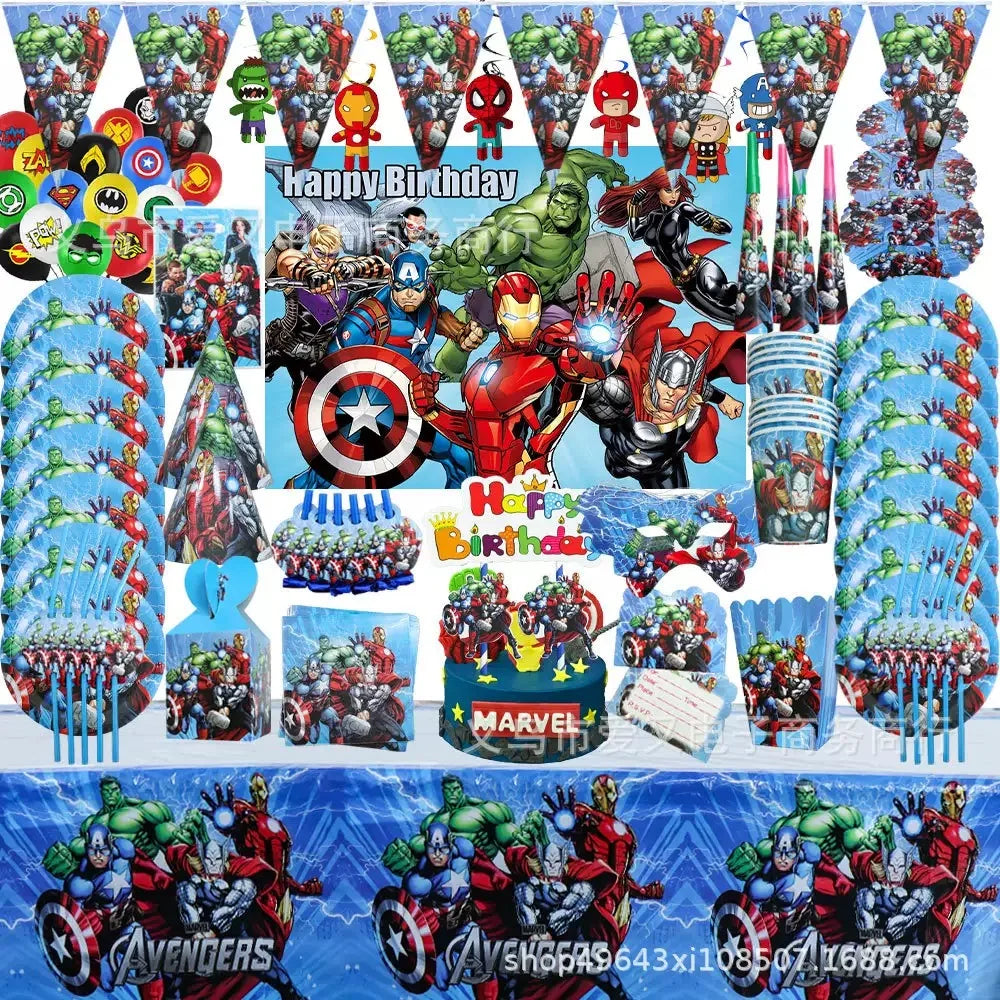 Decoración de Cumpleaños Avengers - Kit 127 Piezas