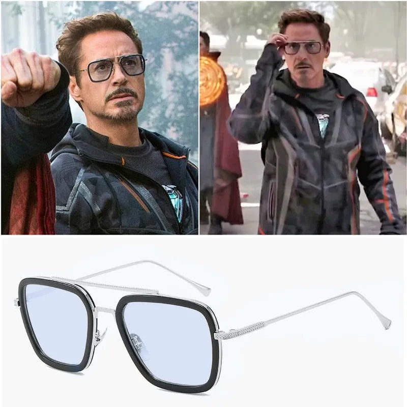 Lunettes Avengers Iron Man - Style Edith Monture Bleue