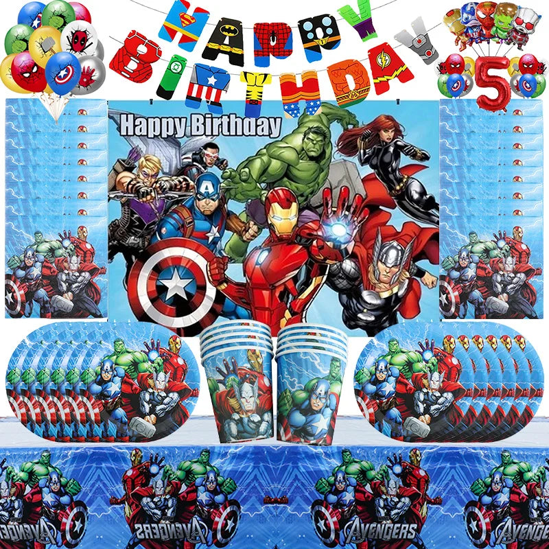 Avengers Geburtstagsdekoration - 91-teiliges Set