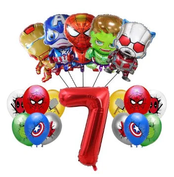 Décoration Anniversaire Avengers - Ballon Chiffre 7