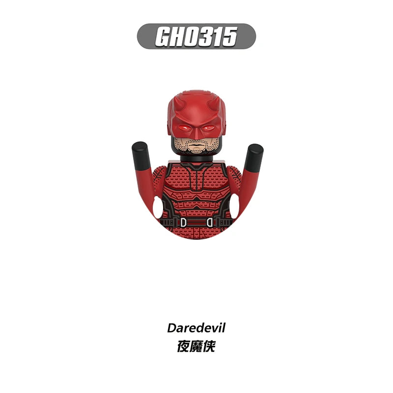 Figurine Building Blocks Daredevil - Costume Rouge Batons