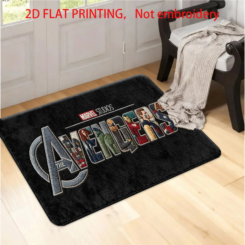 Tapis Marvel Avengers - Design Équipe Marche Rouge et Bleu