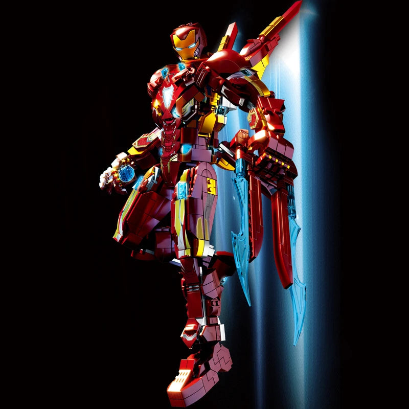 Set de construcción Iron Man MK50 Mecha - Hojas de Energía 1500+ Piezas