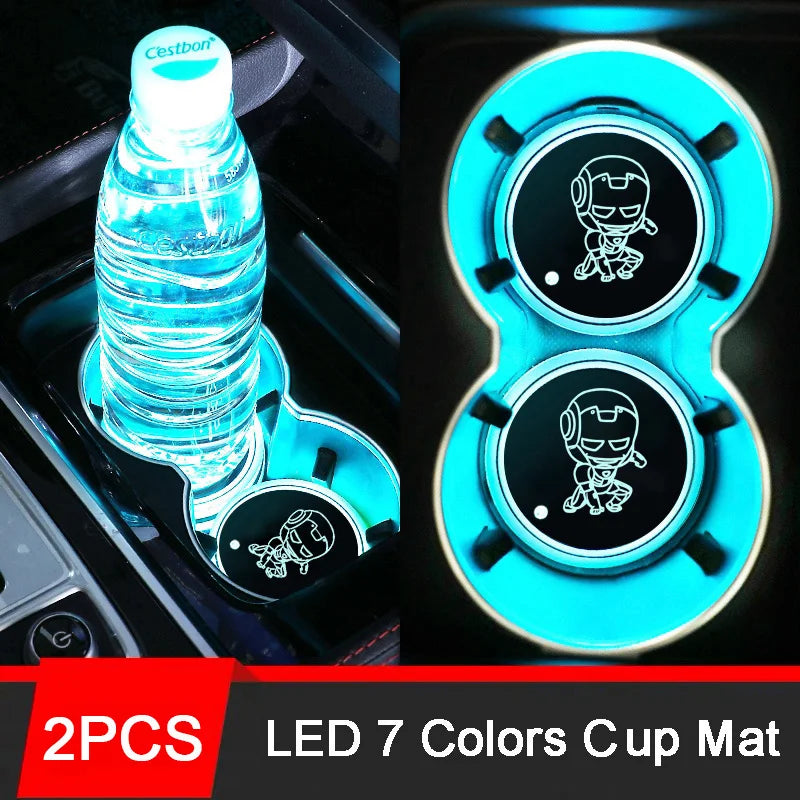 Sottobicchieri LED Iron Man - Set da 2, multicolore, universali