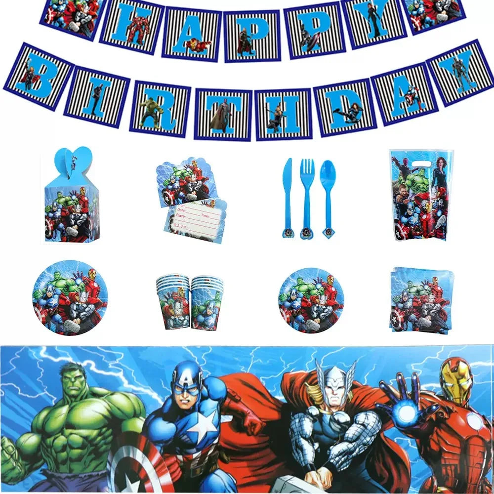 Decoración de Cumpleaños Avengers - Kit 127 Piezas