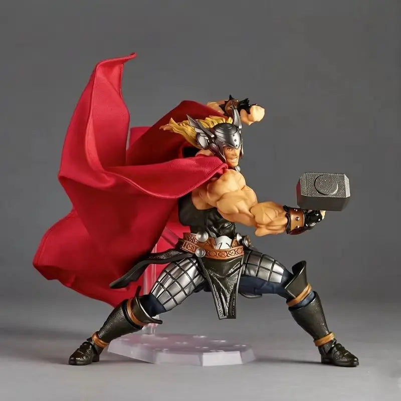 Figurine Thor - Effets Lumineux Marteau Mjolnir Cape en Tissu