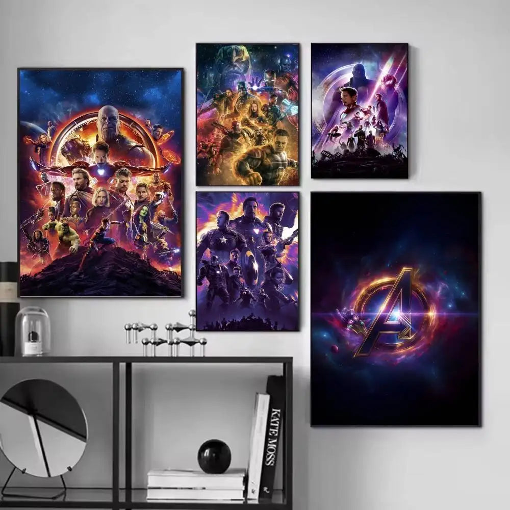 Affiche Avengers Infinity War - Design Cosmique Rose