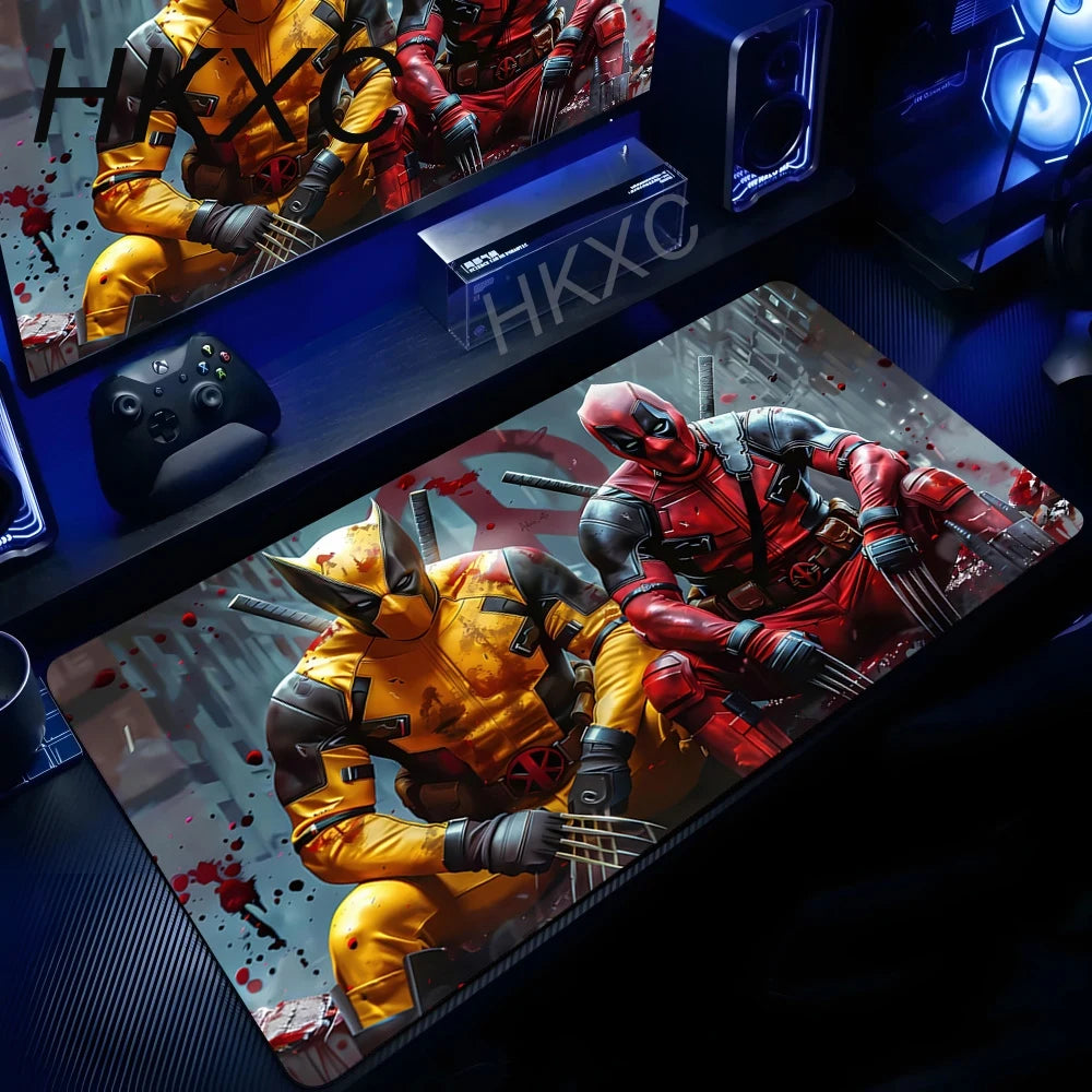 Tappetino per mouse Marvel Deadpool e Wolverine - Duo in una città distrutta