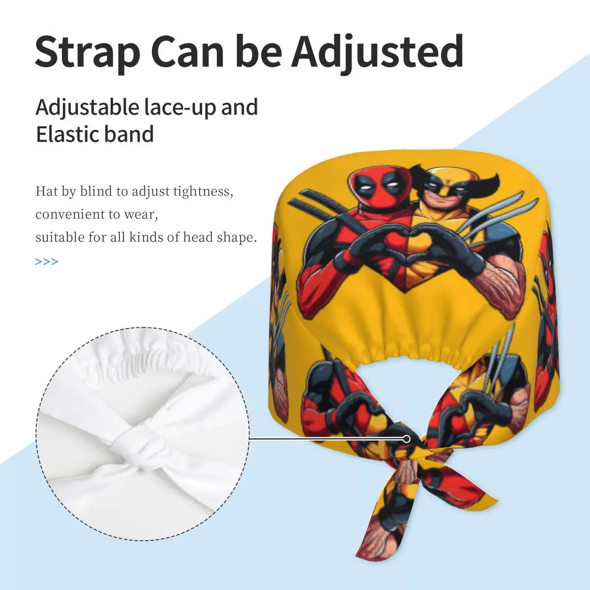Bandana Deadpool & Wolverine - Duo Cœur Blanc