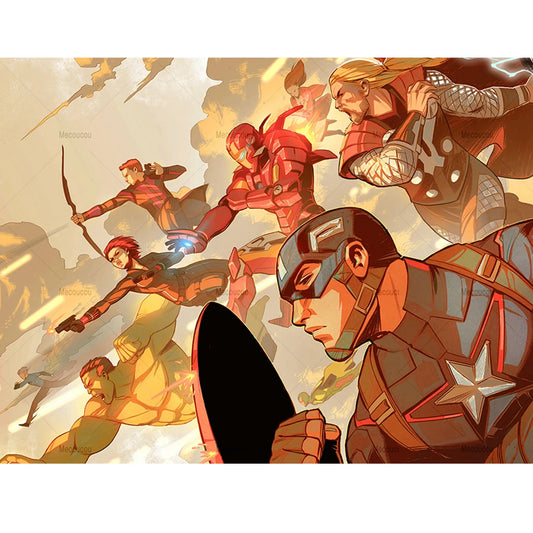 Poster Avengers Comic - Style Illustré