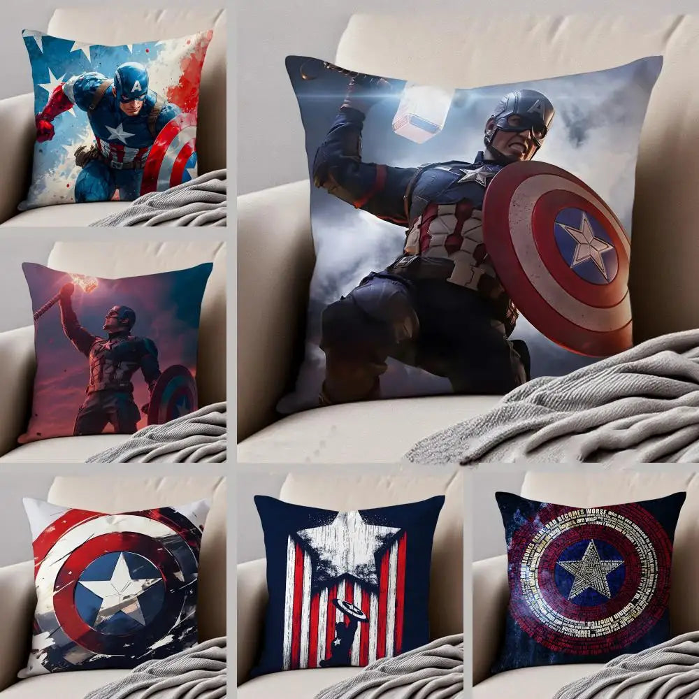 Housse de Coussin Captain America - Charge Bouclier